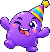 Pip, a chaotic roaster blob mascot